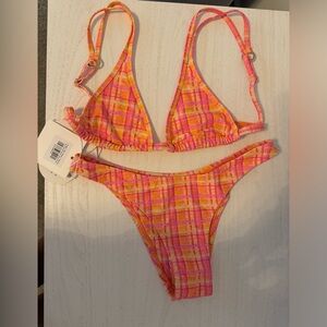 Kulani Kinis NWT pink and orange bikini